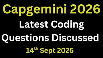 Capgemini Coding Vragen en Antwoorden 2026 Batch | Capgemini Coding Vragen van Vorig Jaar Besproken