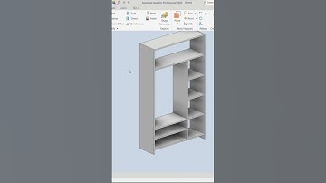 How to Model a Wooden Wardrobe with Shelves in Autodesk Inventor | Furniture Design Tutorial