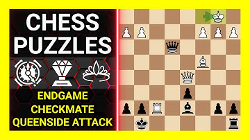 Chess Puzzles to Practice. Themes: Endgame, Checkmate, Queenside attack. Learn Chess