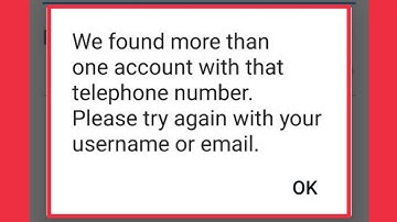 Twitter We Found more than one account with that telephone try again username or email problem