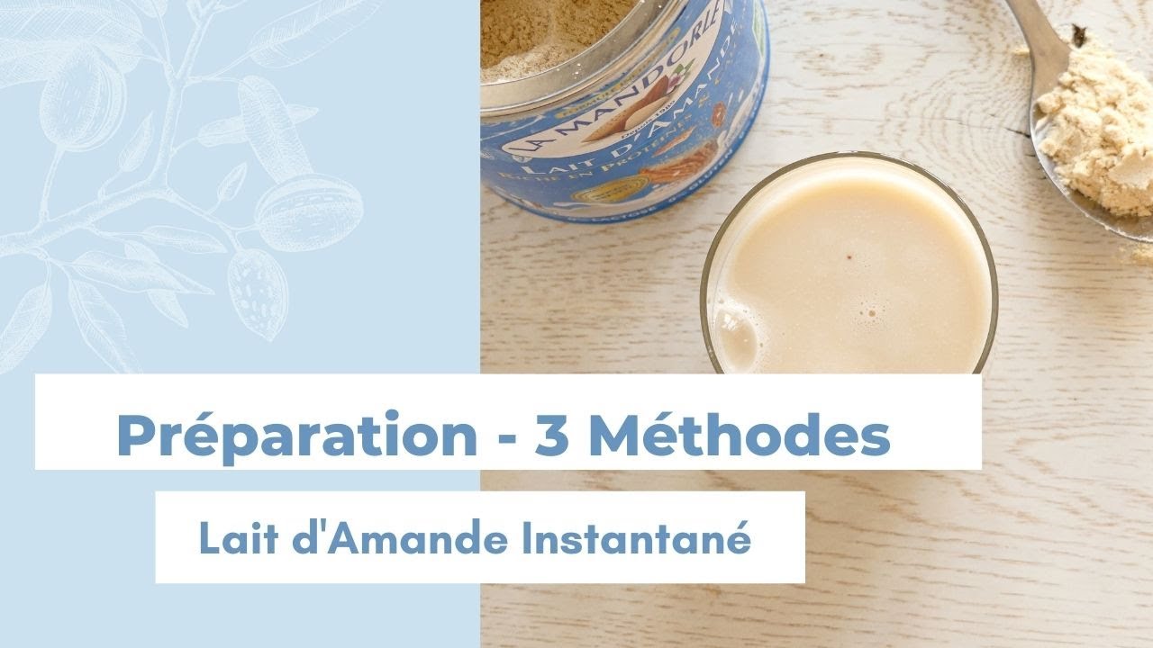 3 Méthodes de préparation du Lait d'Amande Instantané