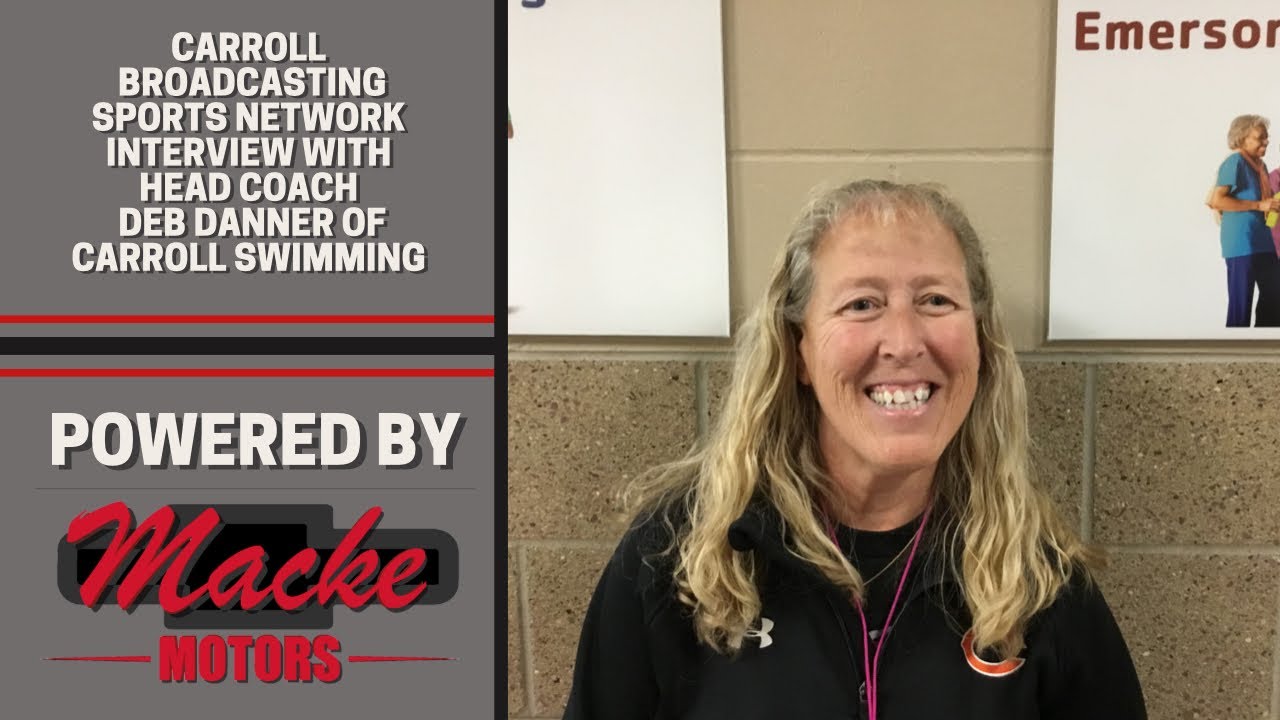 Carroll Broadcasting Sports Network interview with Carroll Head Girls Swim Coach Deb Danner 11-11-23