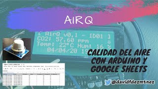AirQ: calidad del aire con Arduino y Google Sheets