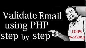EMAIL ADDRESS VALIDATION USING PHP STEP BY STEP