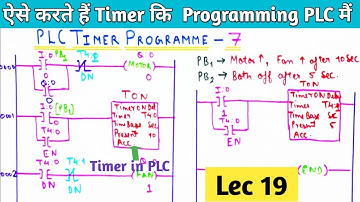 #PLC Timer Programming Tutorial ।  Ladder logic Timer Programme Example