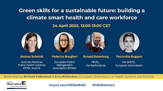 Green skills for a sustainable future: building a climate smart health and care workforce