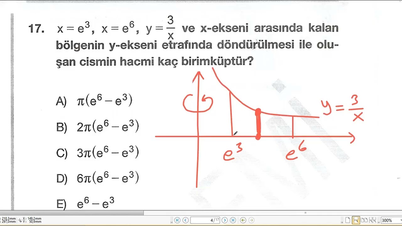 02 Analiz 2 2026 ÖABT İki Katlı İntegral, Asimptotlar, Disk Kabuk Yöntemi, Yay Uzunluğu, Yüzey Alanı