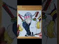 TVアニメ「鬼滅の刃」遊郭編が決まったので宇髄天元を色紙に描いてみた!drawing demon slyer tengen uzui #Shorts #一発描き