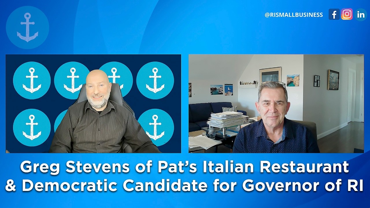 David Dadekian of Eat Drink RI and Greg Stevens of Pat’s Italian Restaurant & Democratic Candidate for Governor of Rhode Island