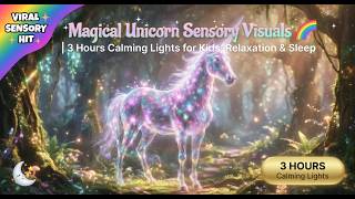 Magical Unicorn Sensory Visuals 🌈 | 3 Hours Calming Lights for Kids, Relaxation & Sleep screenshot 5