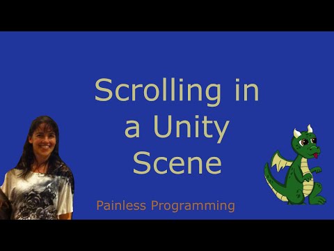 Using Scrolling in a Unity Scene
