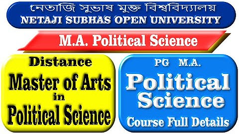Nsou MA Political Science PG Course PGPS Master of Arts in Political Science Distance Ma  Netaji