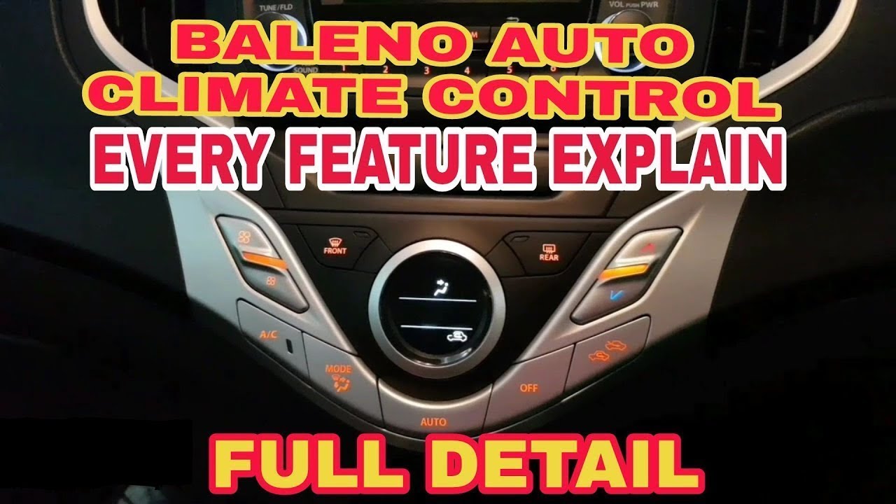 Maruti Suzuki Baleno AC and Climate Control Ac control setting in