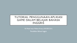 Tutorial Penggunaan Aplikasi Game Dalam Pembelajaran Bahasa Inggris Daring Melalui Video screenshot 5