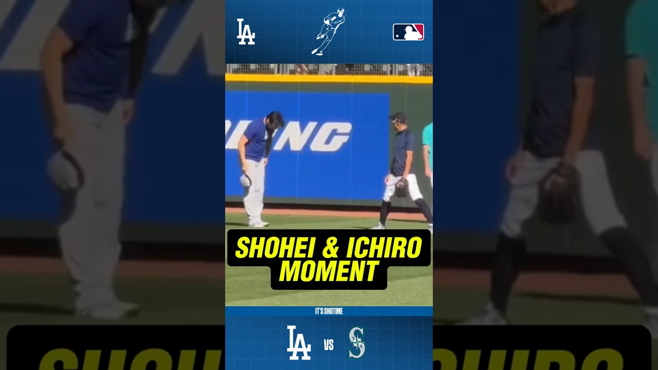Shohei Meets the Legend Ichiro on the Field