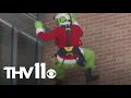 The Grinch seen rappelling down walls of children's hospital