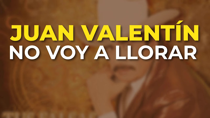 Juan Valentín - No Voy a Llorar (Audio Oficial)