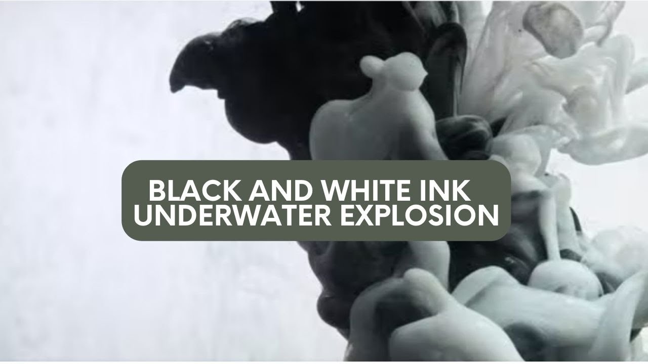 Black and White Ink Underwater Explosion| Abstract ink in Water Background Colour Ink in Slow Motion