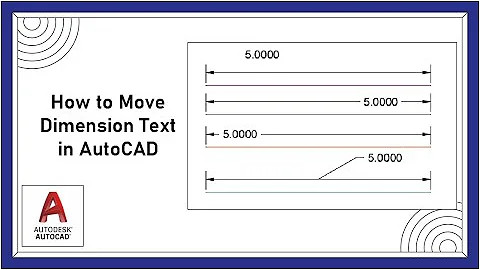 How to move dimension text in AutoCAD?  ||AutoCAD||