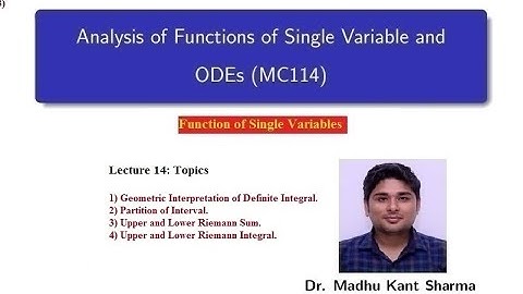 Lecture 14: Riemann Integral
