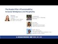 The People Pillar of Sustainability: Inclusive Workplaces and Hospitality