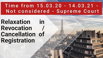 Circular for Extending time for Revocation or Cancellation of Registration| Edukating |