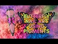 Butterfly Nail Art Using Neon Pigments 🦋💅