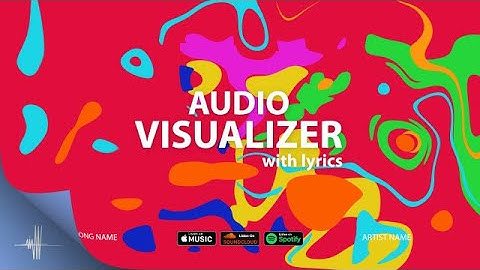 Colorful Audio Visualizer With Lyrics Premiere Pro Templates