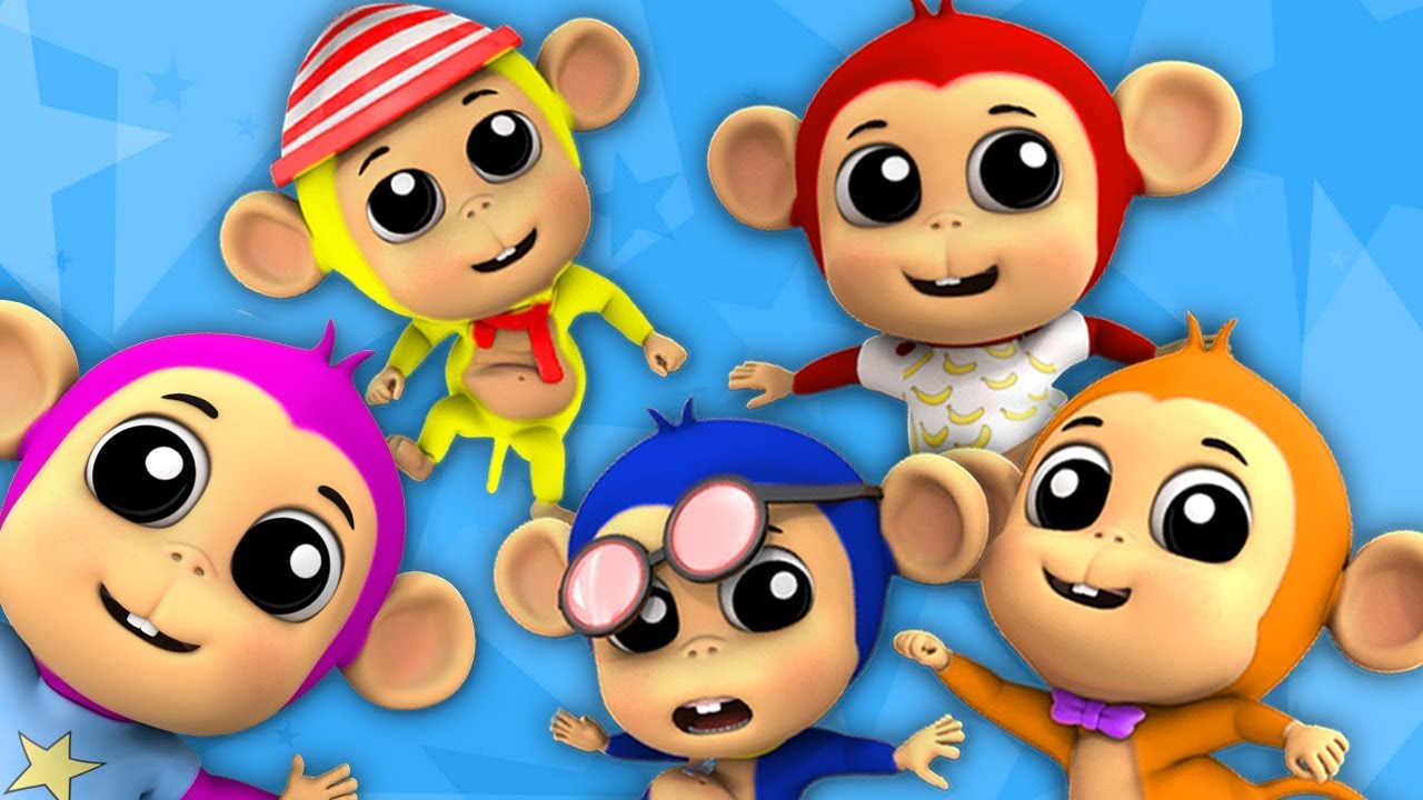 ⁣Lima Little Monyet | monyet sajak | anak kecil sajak | Five Little Monkeys | Farmees Malaysia