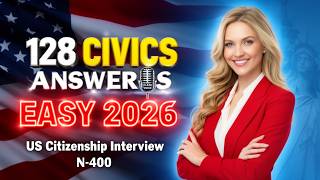 2026 Random U.S. Citizenship Test 128 Civics Questions &amp; Answers (USCIS) Ciudadania Americana #n400