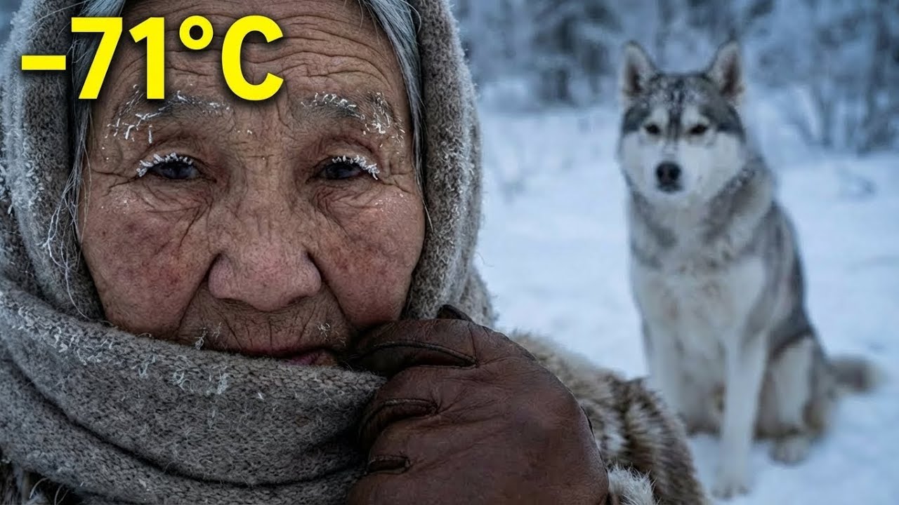 Blizzard at –71°C 91 Years Old Surviving −77°C Yakutia With Only a Husky and One Fish