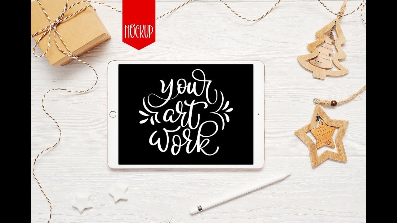 Download Christmas Ipad Mock Up In Device Mockups On Yellow Images Creative Store