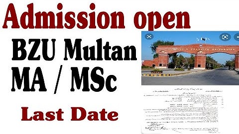 admission master 2020 | admission ma 2020 | admission ma bzu | ma admission bzu 2020 | ma msc bzu
