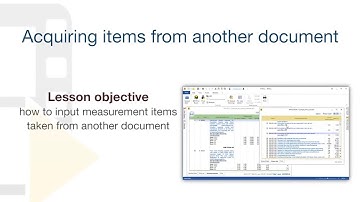 PriMus Tutorial - Acquiring items from other document - ACCA software