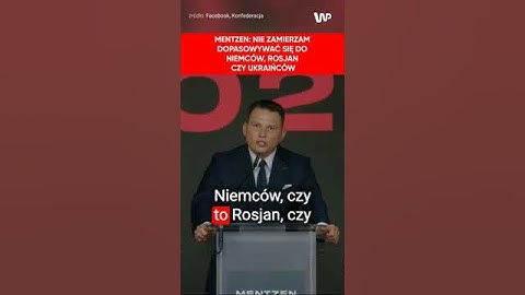 Mentzen: Nie zamierzam dopasowywać się do Niemców, Rosja czy Ukraińców