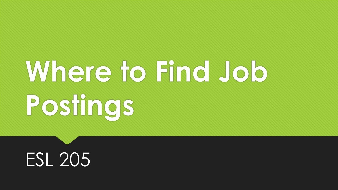 Where To Find Job Postings YouTube Where To Find Job Postings YouTube