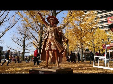 ワンピース ルフィ像設置 熊本 Youtube