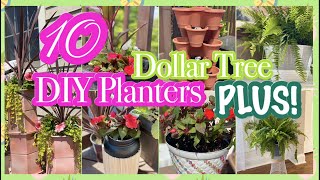 DIY PLANTER IDEAS // EASY DOLLAR TREE FLOWER POT PLANTER DIYS & HACKS!!