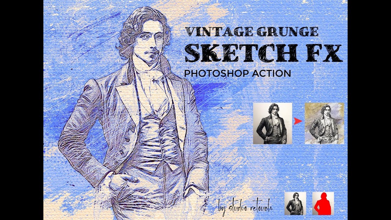 Vintage Grunge Sketch FX Photoshop Action