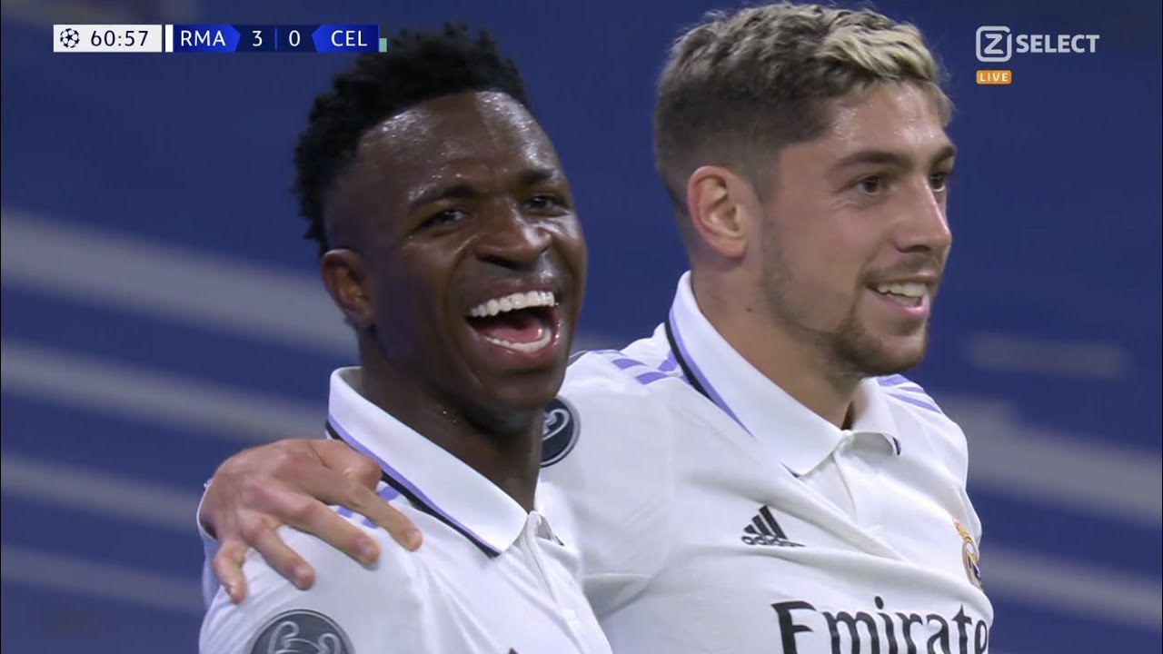 Gol de Vinicius Jr hoy GOAL - Real Madrid vs Celtic 4-0 - YouTube