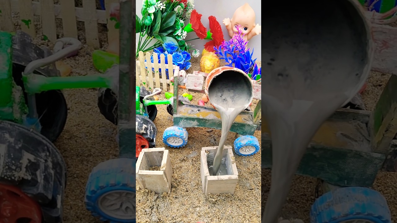 DIY mini Pilar construction project video | mini tractor construction video |