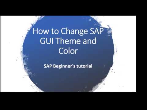 New Update How to Change SAP GUI Theme and Color