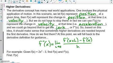 The Derivative as a Function part 1
