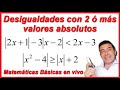 Matemáticas Básicas Clase #17: Desigualdades con dos o mas valores absolutos