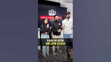 Raid in live class of Ritik sir😈|Alakh sir#shorts #physicswallah #class10 #boardexam #pw #viralshort