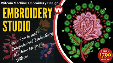 Embroidery Studio | Wilcom Machine Embroidery Design - 1799 (Drawing)   | Surat Textile