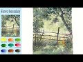 Without Sketch Landscape Watercolor - Forest boundary (Arches rough) NAMIL ART