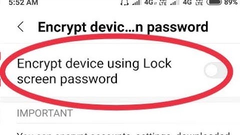 Enable Encrypt device using Lock screen password in Redmi Note 5 Pro
