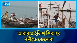 দুই মাসের নিষেধাজ্ঞা শেষে ইলিশ শিকারে নদীতে জেলেরা | Hilsa Fish | Rtv News