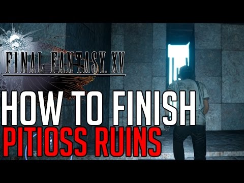 Видео: Final Fantasy 15 Pitioss Ruins - Местоположение и как пройти длинное и сложное подземелье и получить аксессуар Black Hood